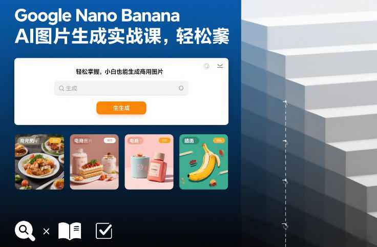 Google Nano Banana AI图片生成实战课，轻松掌握，小白也能生成商用图片-小目标云网创