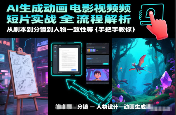 AI生成动画电影视频短片实战全流程解析，从剧本到分镜到人物一致性等手把手教你-小目标云网创