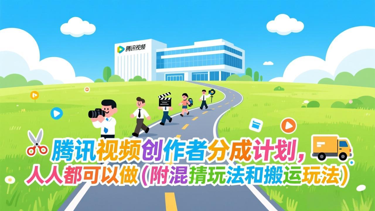 腾讯视频创作者分成计划，人人都可以做(附混剪玩法和搬运玩法-小目标云网创